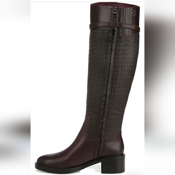 New Franco Sarto Colt Knee High riding Boot leather tall dark brown size 6.5 - Picture 2 of 10